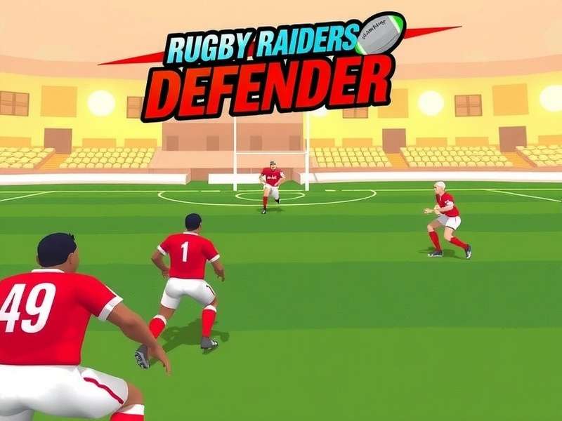 Intense rugby action in Rugby Raiders Defender Rugby Raiders Defender Gameplay Screenshot